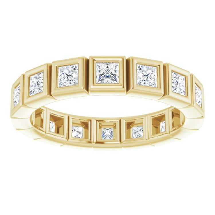 14K Yellow 1 1/8 CTW Natural Diamond Eternity Band Size 6