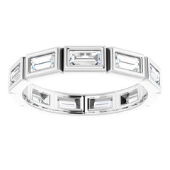 14K White 1 CTW Natural Diamond Eternity Band Size 6