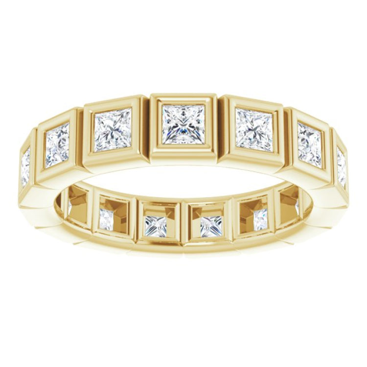 14K Yellow 1 3/8 CTW Natural Diamond Eternity Band Size 6