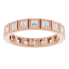 14K Rose 9/10 CTW Natural Diamond Eternity Band Size 6