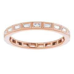 14K Rose 1/3 CTW Natural Diamond Eternity Band Size 6