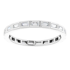 14K White 1/3 CTW Natural Diamond Eternity Band Size 6