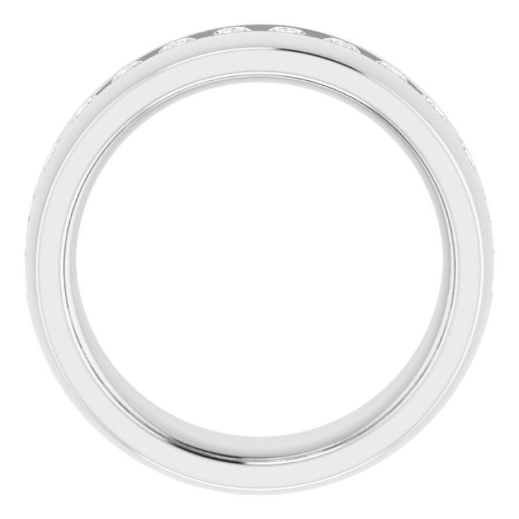 14K White 1 1/4 CTW Natural Diamond Band
