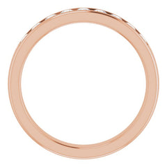 14K Rose 3/4 CTW Natural Diamond Band