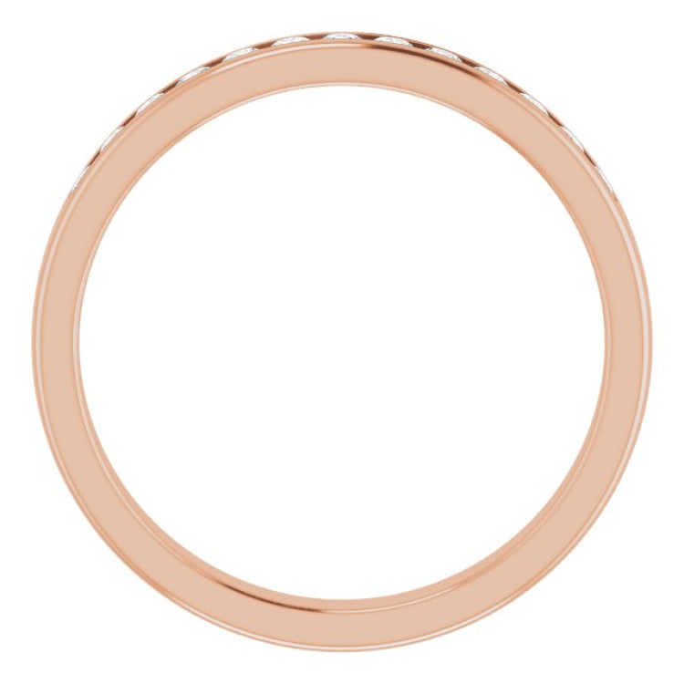 14K Rose 3/8 CTW Natural Diamond Band