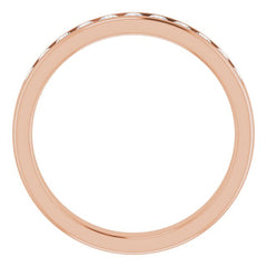 14K Rose 5/8 CTW Natural Diamond Band