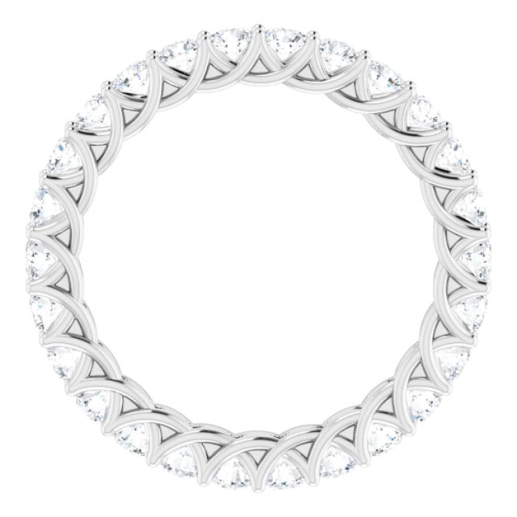 14K White 1 1/2 CTW Natural Diamond Eternity Band