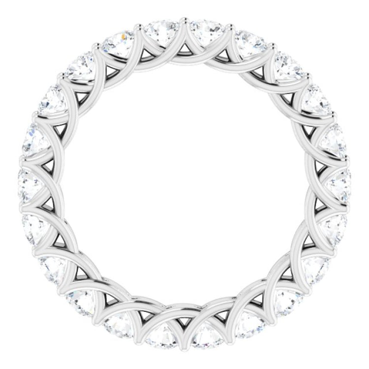 14K White 2 CTW Natural Diamond Eternity Band