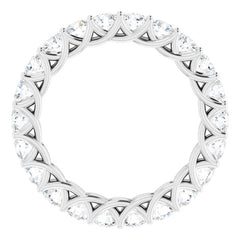 14K White 2 CTW Natural Diamond Eternity Band
