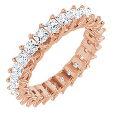 14K Rose 2 3/8 CTW Natural Diamond Eternity Band