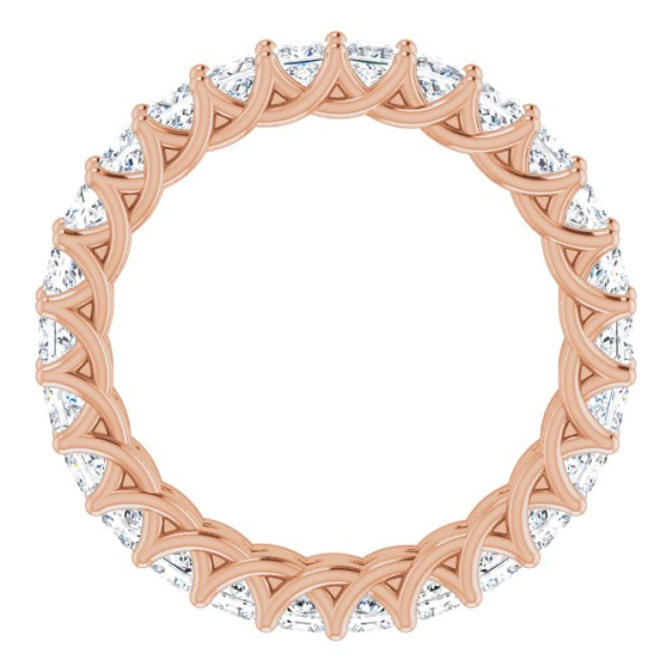 14K Rose 2 3/8 CTW Natural Diamond Eternity Band