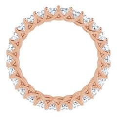 14K Rose 2 3/8 CTW Natural Diamond Eternity Band