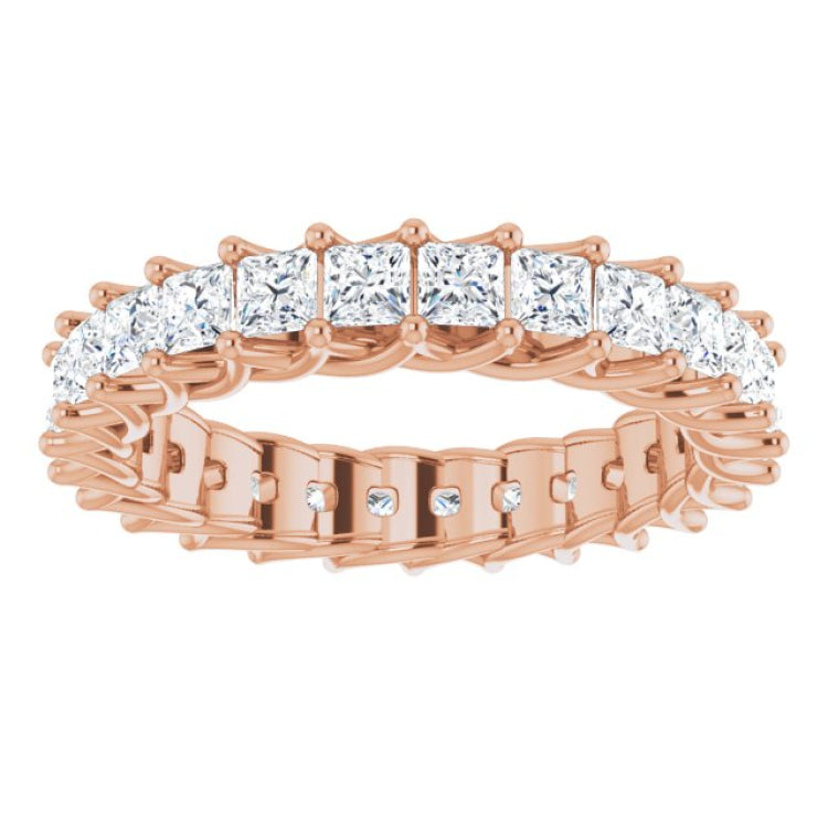 14K Rose 2 3/8 CTW Natural Diamond Eternity Band