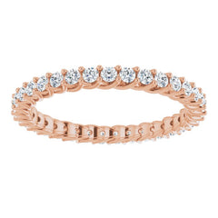 14K Rose 5/8 CTW Natural Diamond Eternity Band