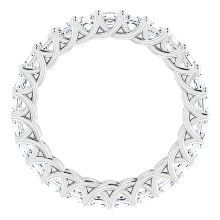 14K White 2 1/8 CTW Natural Diamond Eternity Band Size 7