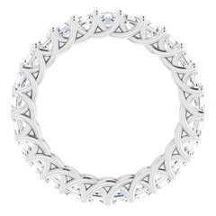 14K White 2 1/8 CTW Natural Diamond Eternity Band Size 7