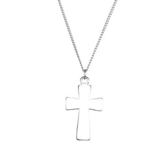 Sterling Silver Cross 24" Necklace