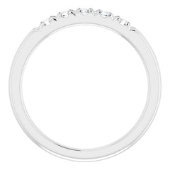 14K White 1/3 CTW Natural Diamond French-Set Anniversary Band