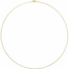 14K Yellow 1 mm Wheat 20" Chain