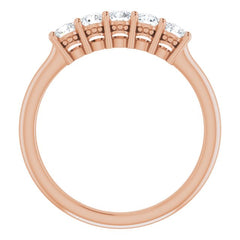 14K Rose 1/3 CTW Natural Diamond Anniversary Band