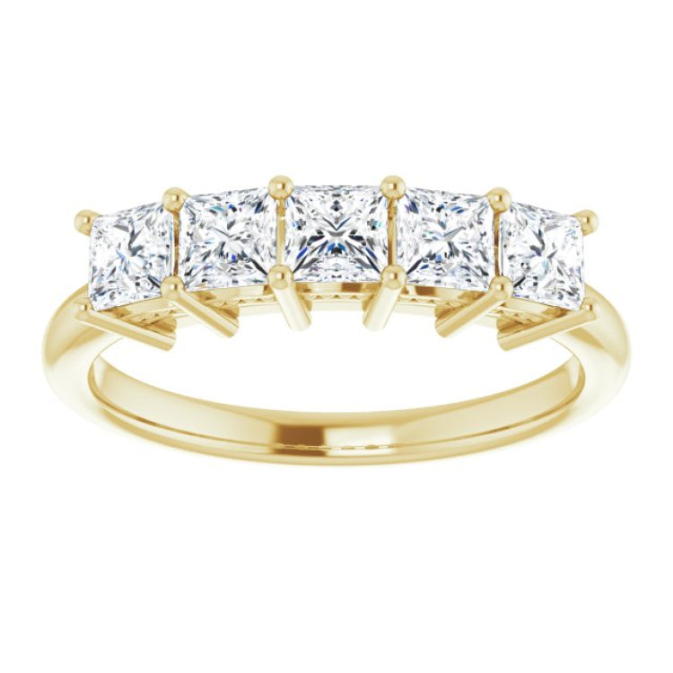 14K Yellow 1 CTW Natural Diamond Anniversary Band