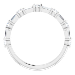 14K White 5/8 CTW Natural Diamond Anniversary Band