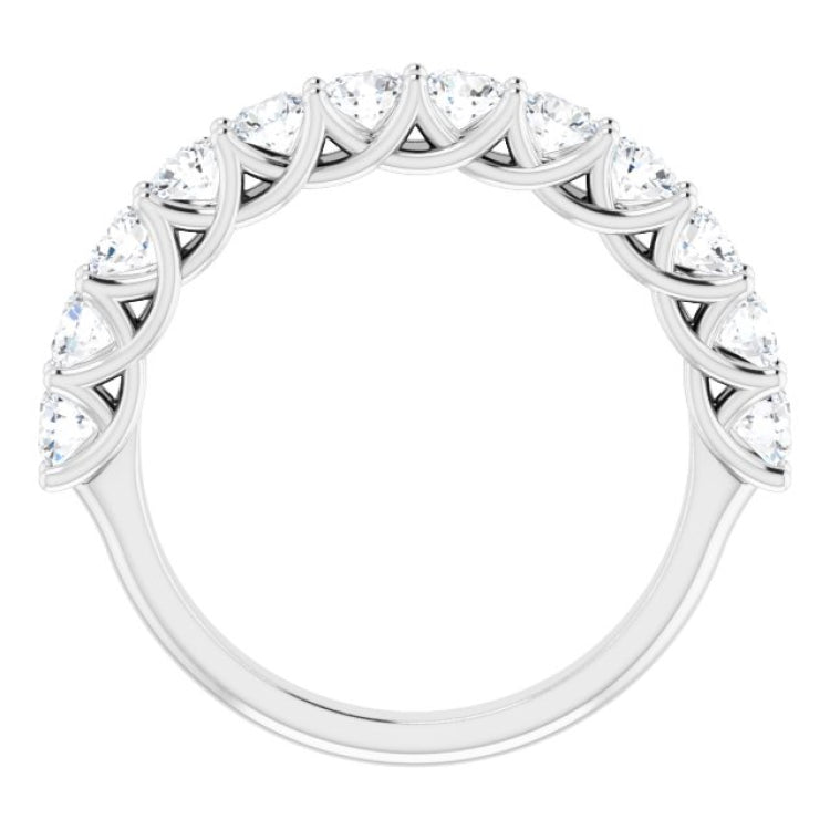 Platinum 1 1/8 CTW Natural Diamond Anniversary Band
