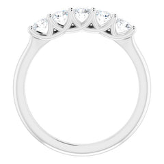 Platinum 5/8 CTW Natural Diamond Anniversary Band