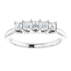 Platinum 1/2 CTW Natural Diamond Anniversary Band