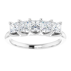 14K White 1 CTW Natural Diamond Anniversary Band