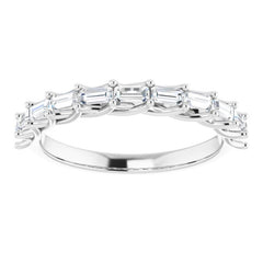 14K White 3/8 CTW Natural Diamond Anniversary Band