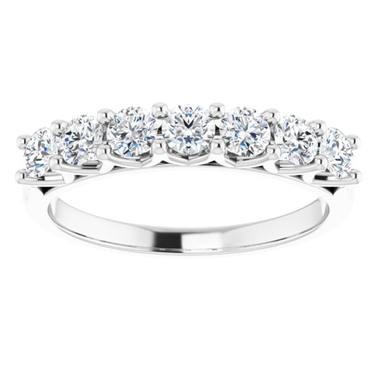 Platinum 5/8 CTW Natural Diamond Anniversary Band