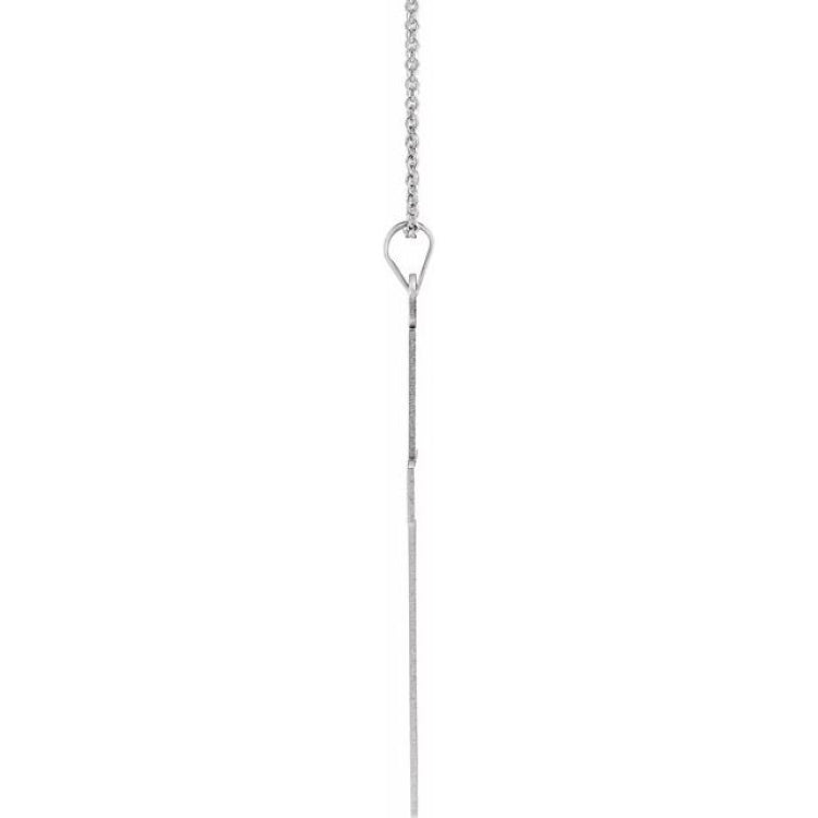 Sterling Silver 39 x 25 mm Cross 18" Necklace