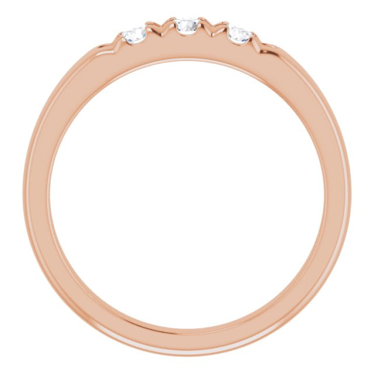 14K Rose 1/3 CTW Natural Diamond Anniversary Band
