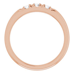 14K Rose 1/3 CTW Natural Diamond Anniversary Band