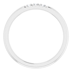 Platinum .08 CTW Natural Diamond Anniversary Band