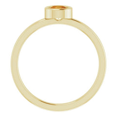14K Yellow 4.5 mm Natural Citrine Ring