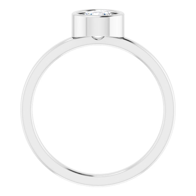 Platinum 5/8 CT Natural Diamond Ring