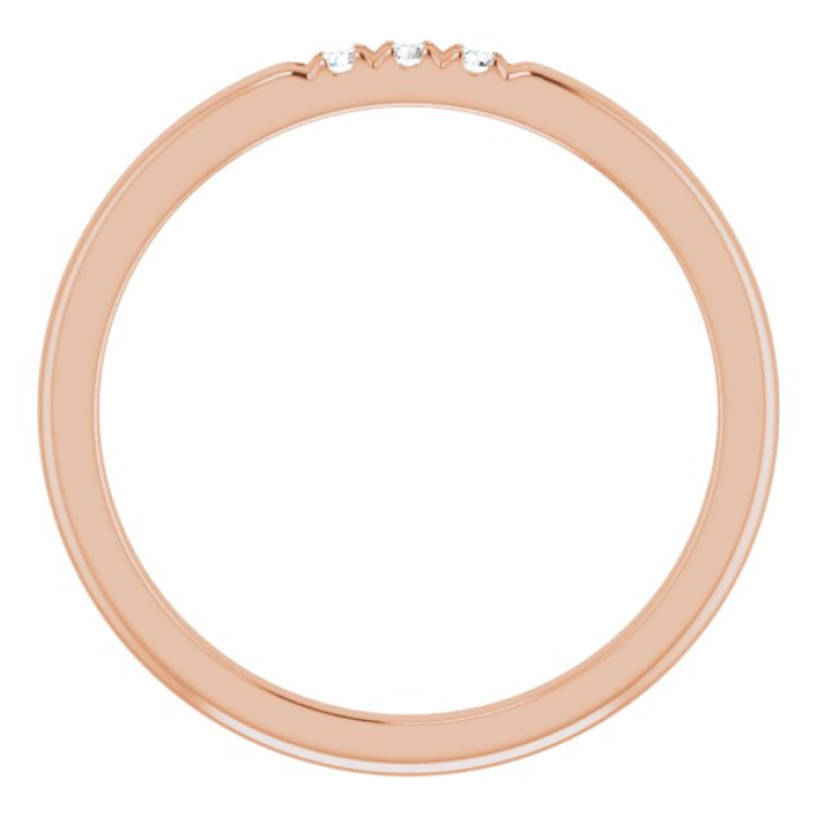 14K Rose .05 CTW Natural Diamond Anniversary Band