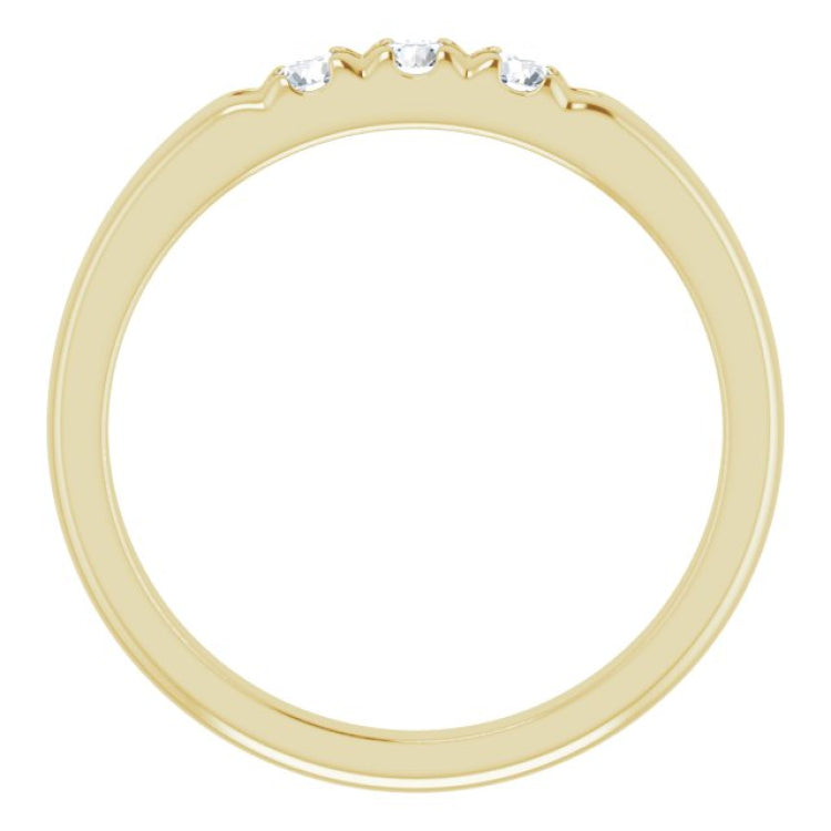 14K Yellow 1/4 CTW Natural Diamond Anniversary Band
