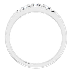 Platinum 1/2 CTW Natural Diamond Anniversary Band