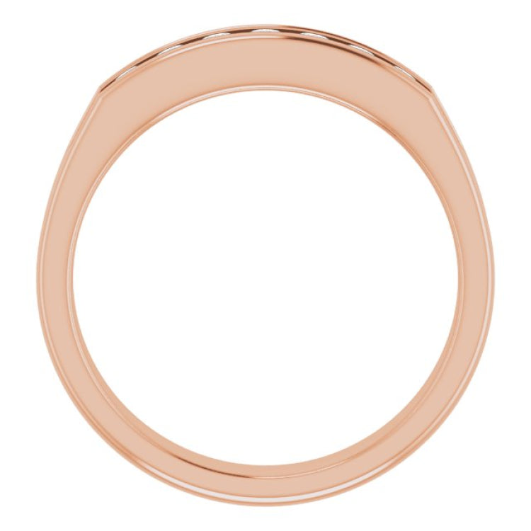 14K Rose 3/8 CTW Natural Diamond Band