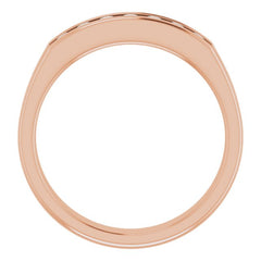 14K Rose 3/8 CTW Natural Diamond Band