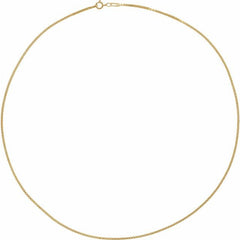 14K Yellow 1.3 mm Diamond-Cut Box 7" Chain