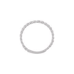 14K White 2 mm Twisted Rope Band