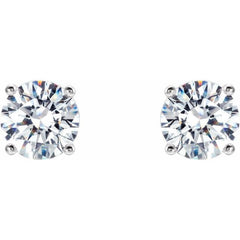 14K White 1 CTW Natural Diamond Cocktail-Style Earrings