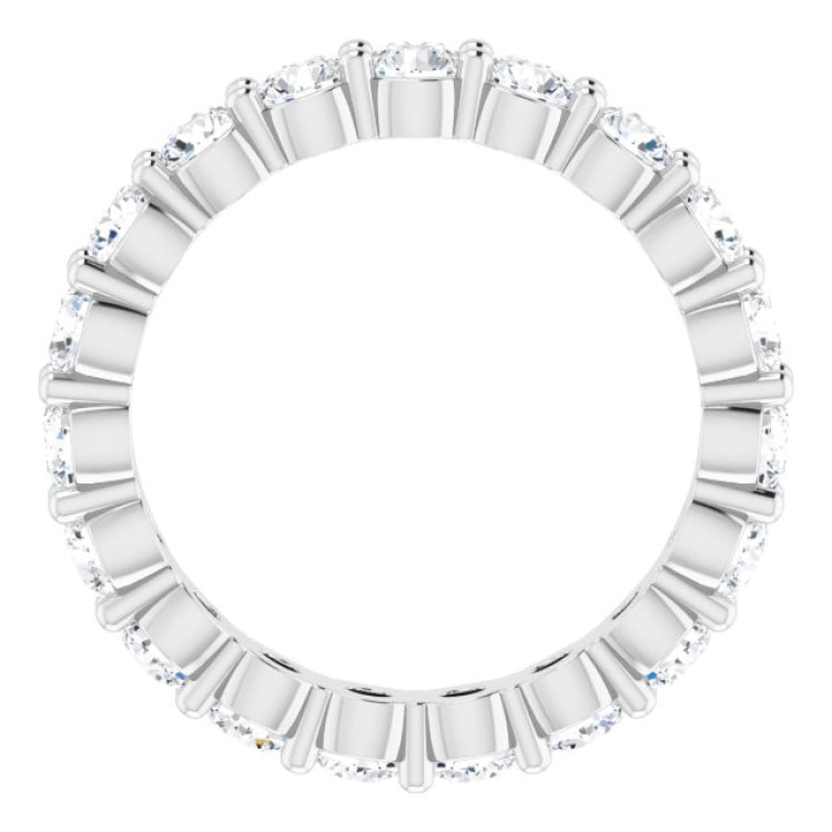 14K White 1 3/4 CTW Natural Diamond Eternity Band Size 5