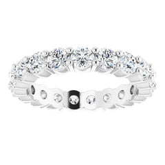 14K White 1 3/4 CTW Natural Diamond Eternity Band Size 5