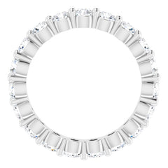 14K White 1 3/4 CTW Natural Diamond Eternity Band Size 6