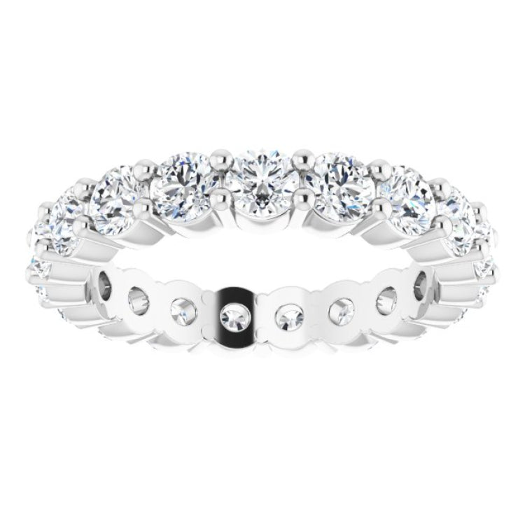 14K White 1 3/4 CTW Natural Diamond Eternity Band Size 6